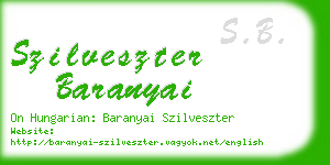 szilveszter baranyai business card